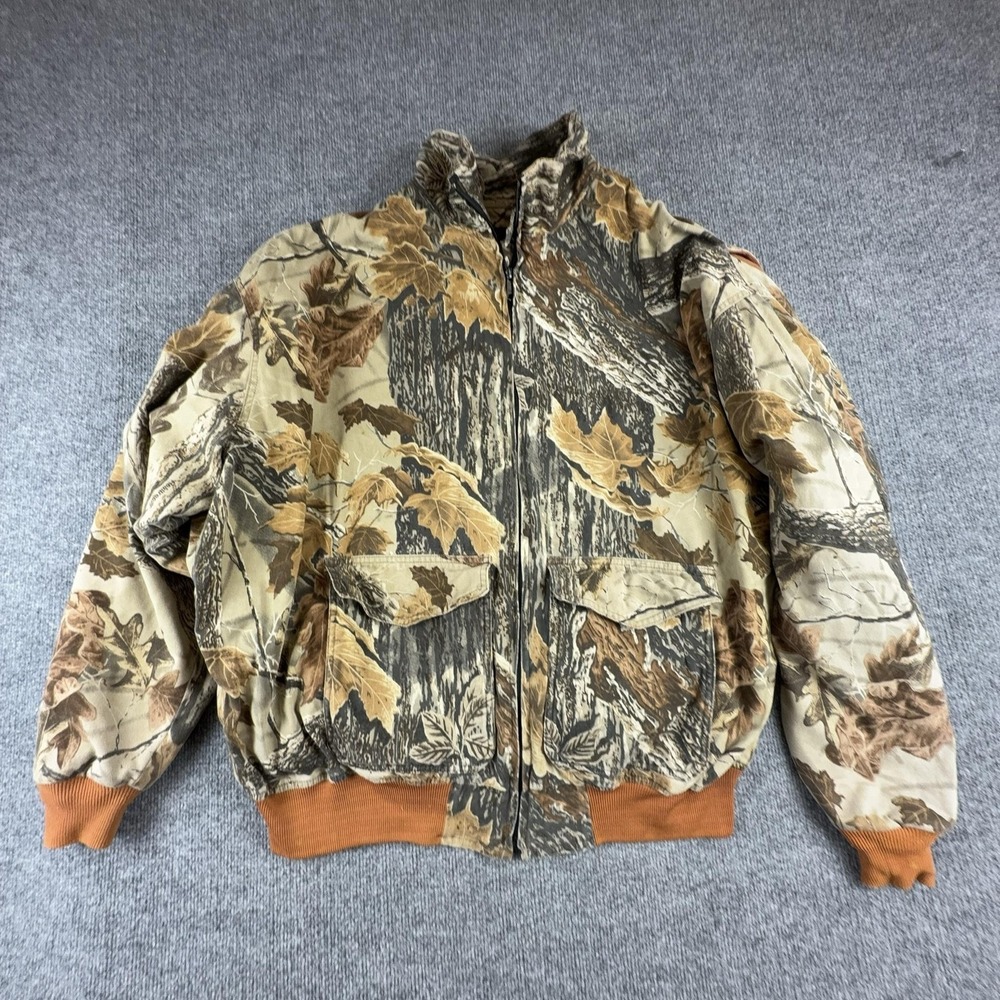 RedHead Jacket Mens XL Camo Canvas Insulated Bomber Full Zip Hunting Outdoor